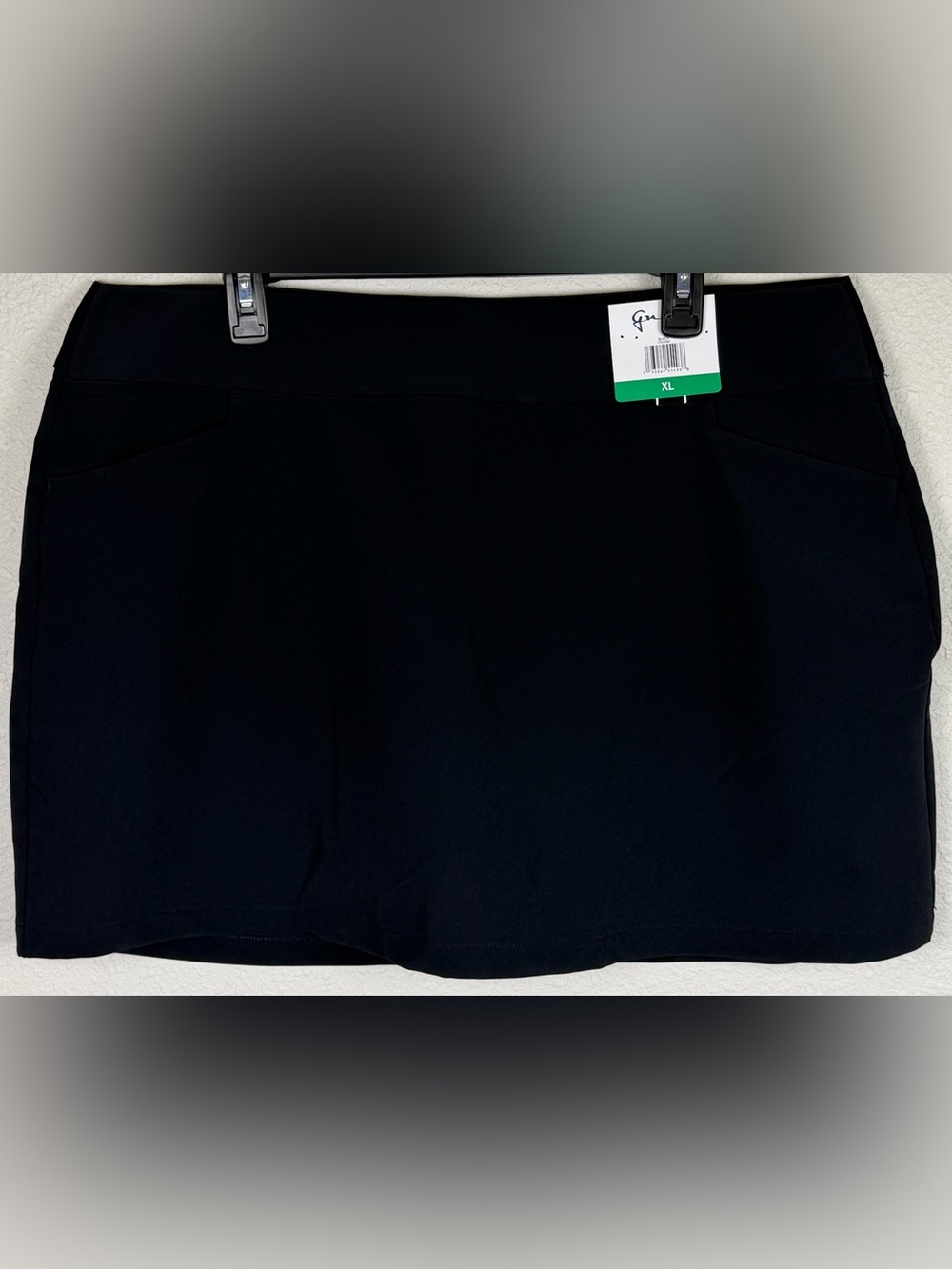 Greg Norman Womens XL Black Golf Skort Play Dry Performance Stretch Pockets NWT